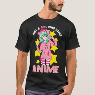 Just A Girl Who Loves Anime Kawaii Japanese Manga  T-Shirt