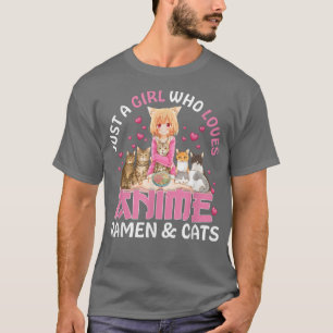 Just A Girl Who Loves Anime Ramen and Cat Japan An T-Shirt
