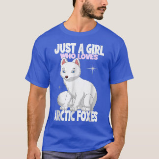 Just A Girl Who Loves Arctic Foes I Kids Girl Fo  T-Shirt