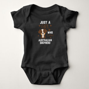 Just A Girl Who Loves Australian Shepherd Dog Baby Bodysuit