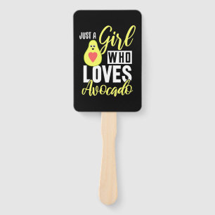 Just A Girl Who Loves Avocado Hand Fan