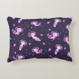 Just a Girl Who Loves Axolotls Axolotl Spaceman Accent Pillow