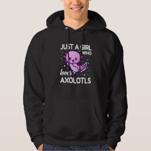 Just A Girl Who Loves Axolotls Cute Hearts Hoodie