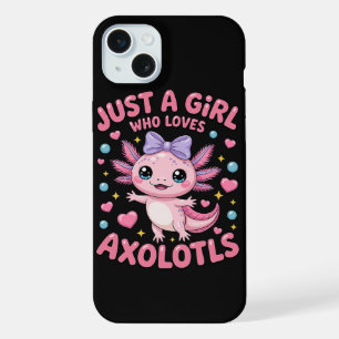 Just A Girl Who Loves Axolotls iPhone 15 Plus Case