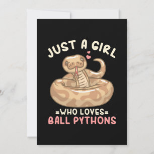 Just A Girl Who Loves Ball Python Save The Date