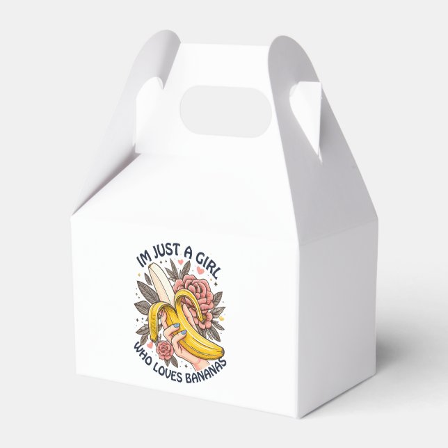 Just A Girl Who Loves Bananas  Favor Box (Front Side)