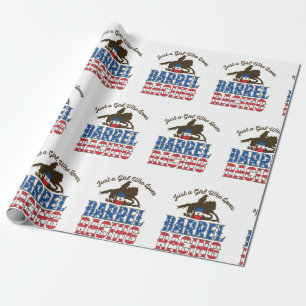 Just a Girl Who Loves Barrel Racing Wrapping Paper