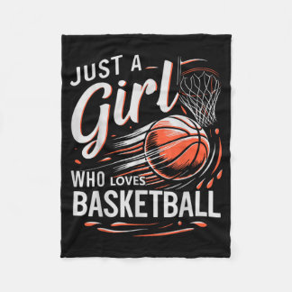 Just A Girl Who Loves Basball Fleece Blanket