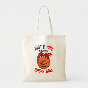Just a Girl who Loves Basketball Girl Tote Bag