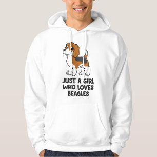 Just a Girl Who Loves Beagles Cute Beagle Dog Hoodie