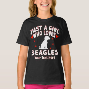 Just A Girl Who Loves Beagles Personalized T-Shirt