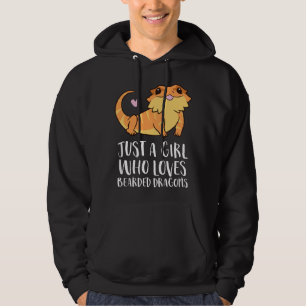 Just a Girl Who Loves Bearded Dragons Lizard Repti Hoodie