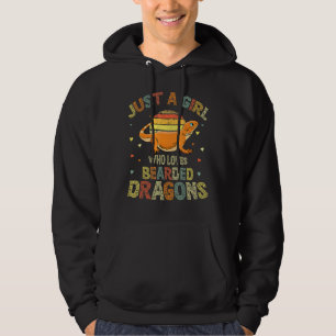 Just A Girl Who Loves Bearded Dragons Lizard Repti Hoodie