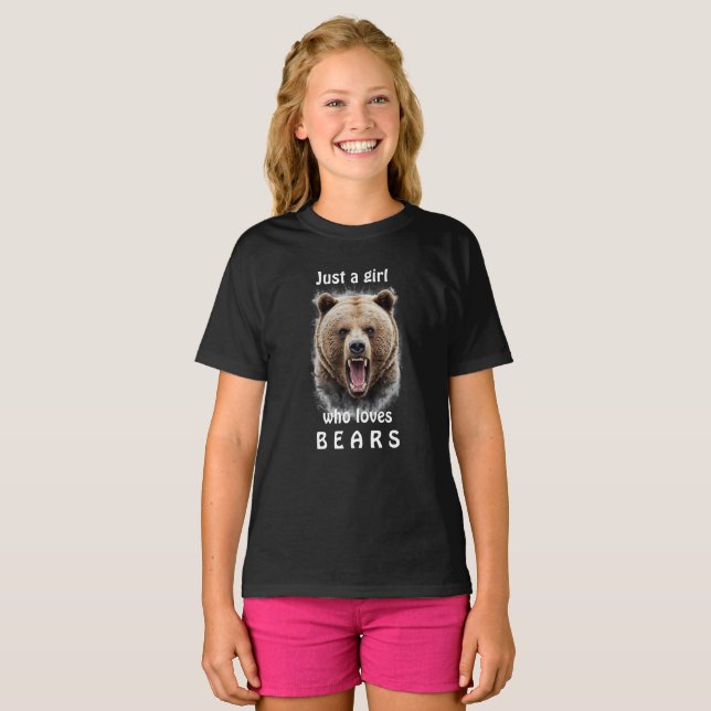 Just A Girl Who Loves Bears T-Shirt (Front Full)