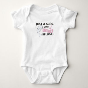 Just A Girl who loves Beluga Whales Sweet Whale Baby Bodysuit