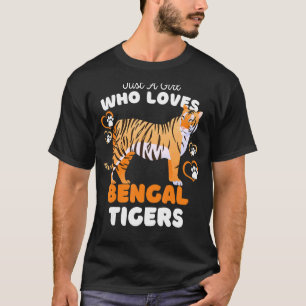 Just A Girl Who Loves Bengal Tigers Cute Big Cat T-Shirt