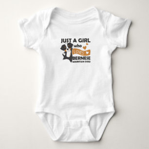 Just A Girl Who Loves Bernese Mountain Dog Dogs Baby Bodysuit