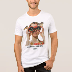 Just a Girl who loves Birds - Birdwatching  Tri-Blend Shirt