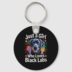 Just A Girl Who Loves Black Labs - Labrador Dog Lo Keychain