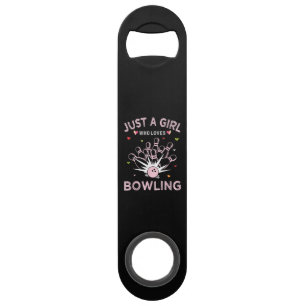 Just A Girl Who Loves Bowling Bar Key