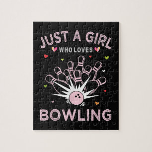 Just A Girl Who Loves Bowling Jigsaw Puzzle