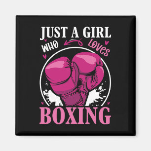 Just A Girl Who Loves Boxing Fitness Fight Sport P Magnet