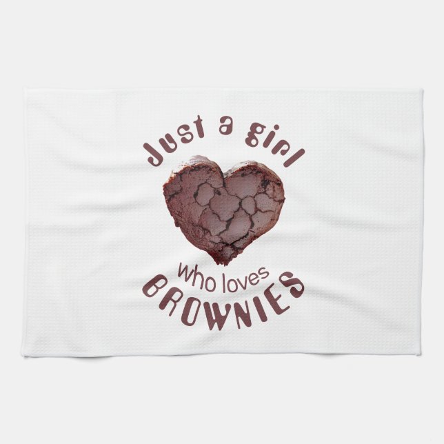Just a girl who loves brownies kitchen towel (Horizontal)