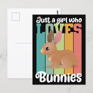 Just a Girl who loves Bunnies Easter Bunny Cute Postcard