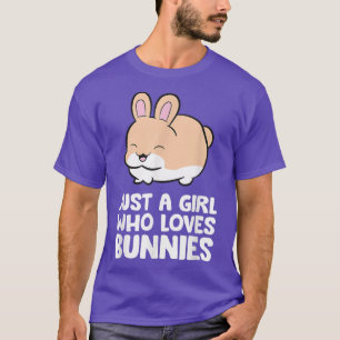 Just a Girl Who Loves Bunnies Women Girls Bunny Lo T-Shirt