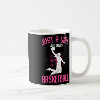 Just A Girl Who Loves Bysketbyll Kids Girls Coffee Mug