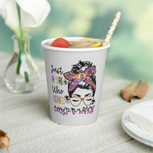 Just a Girl Who Loves Camp-o-ween – Halloween Camp Paper Cups