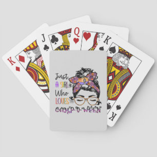 Just a Girl Who Loves Camp-o-ween – Halloween Camp Playing Cards