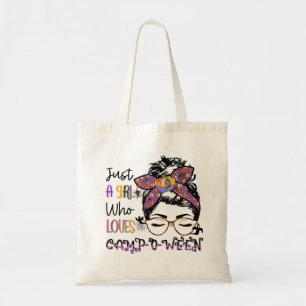 Just a Girl Who Loves Camp-o-ween – Halloween Camp Tote Bag