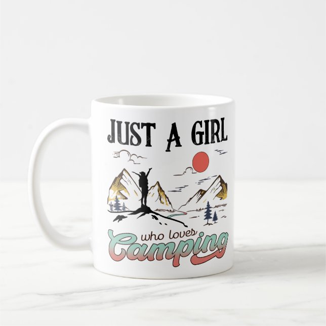 Just A Girl Who Loves Camping Coffee Mug (Left)
