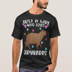 Just A Girl Who Loves Capybaras Cute Capybara T-Shirt