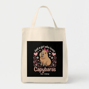 Just a Girl Who Loves Capybaras Funny Cute Gift  Tote Bag