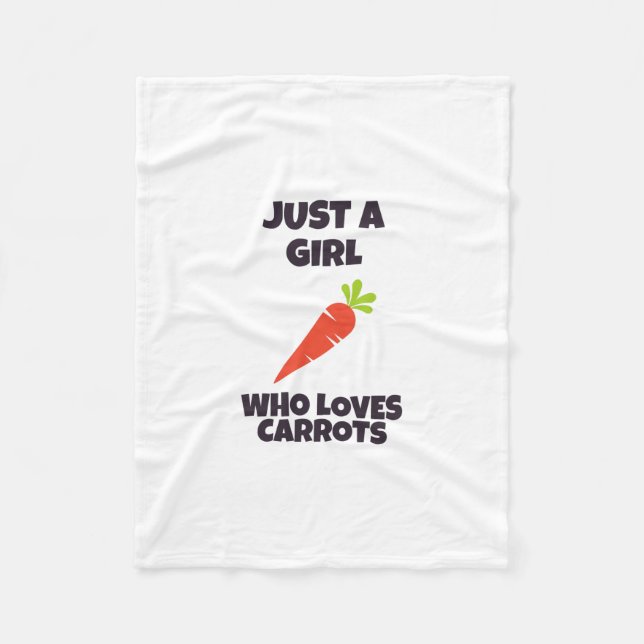 Just a girl who loves carrots fleece blanket (Front)