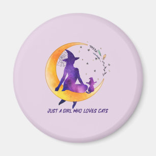 Just A Girl Who Loves Cat Magnet