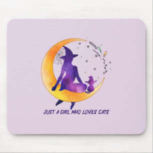 Just A Girl Who Loves Cat Mouse Pad