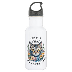 Just a Girl Who Loves Cats  532 Ml Water Bottle