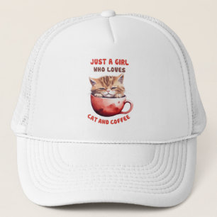 Just a Girl Who Loves Cats and Coffee (2) Trucker Hat