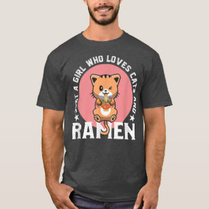 Just A Girl Who Loves Cats and Ramen Bowl Japanese T-Shirt