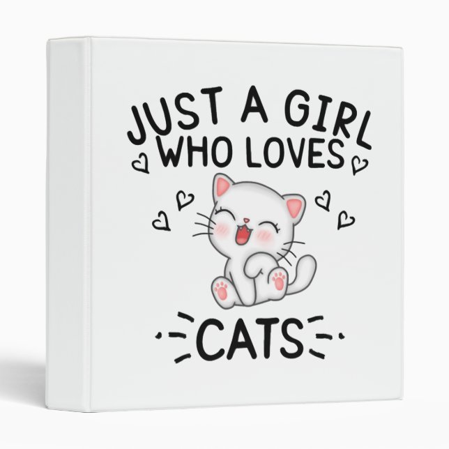 Just a Girl who loves Cats Binder (Front/Spine)