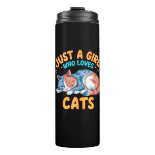 Just A Girl Who Loves Cats Cute Kitty Lover Kid To Thermal Tumbler