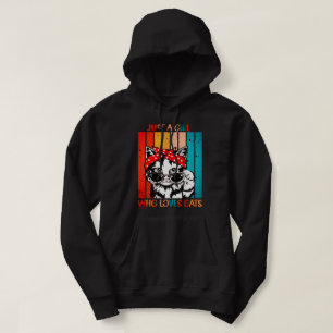 JUST A GIRL WHO LOVES CATS funny cute cat        Hoodie