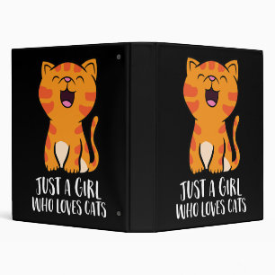 Just a Girl Who Loves Cats Pullover Binder