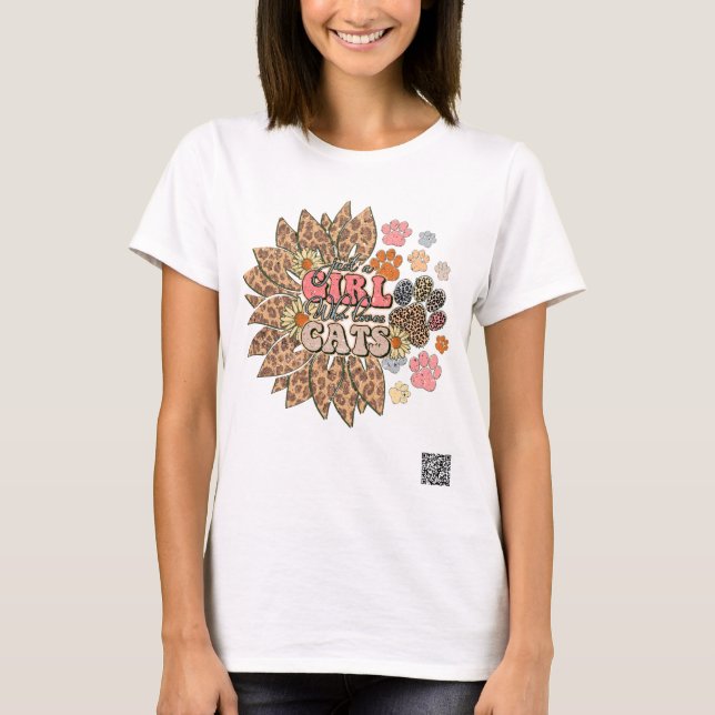 Just a Girl Who Loves Cats T-Shirt (Front)