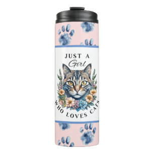 Just a Girl Who Loves Cats Thermal Tumbler