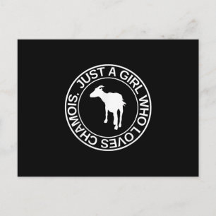 Just A Girl Who Loves Chamois Gift For Women Goat Announcement Postcard