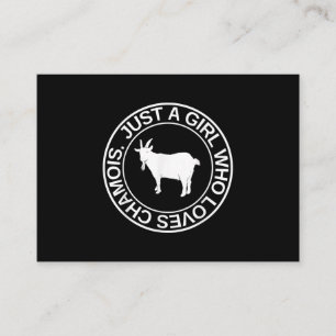 Just A Girl Who Loves Chamois Gift For Women Goat Business Card